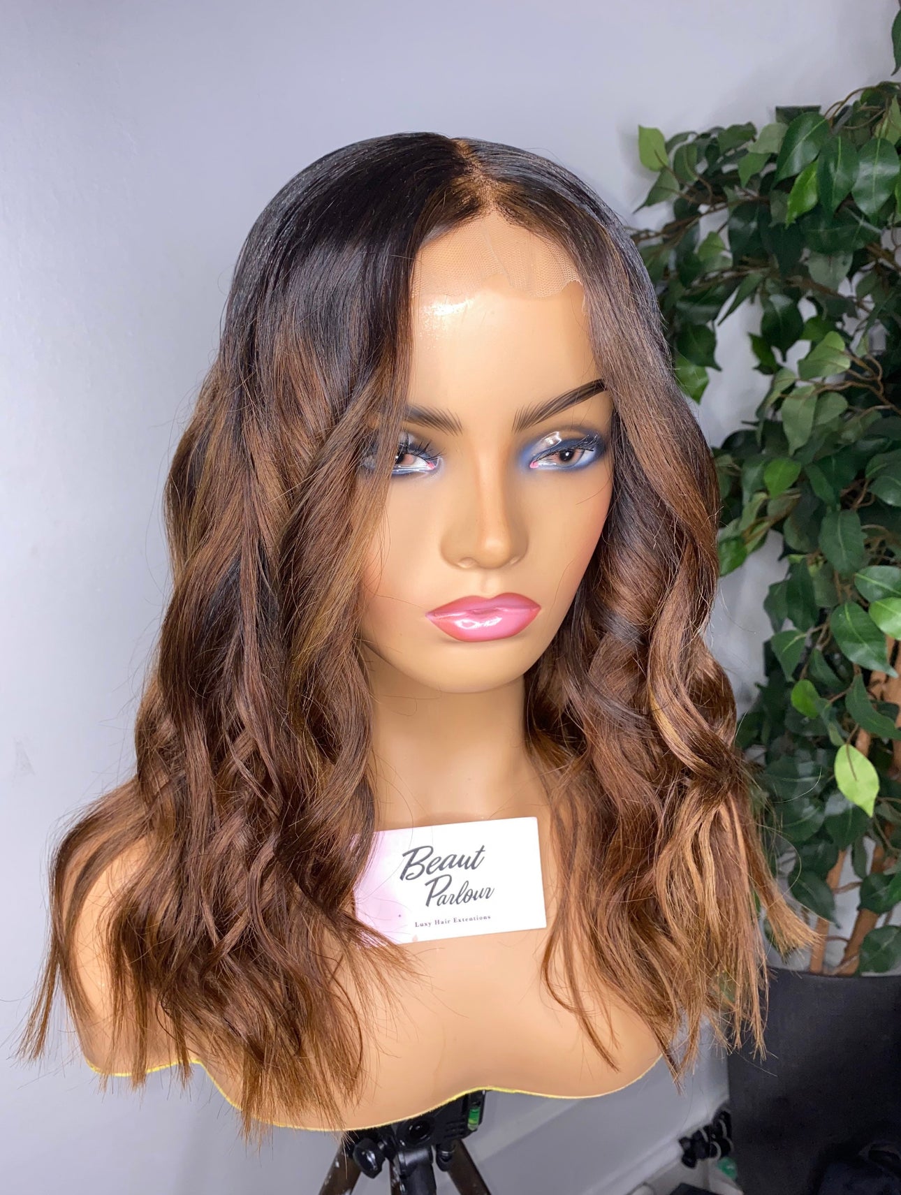 5x5 Closure Brown Ombré with Highlights