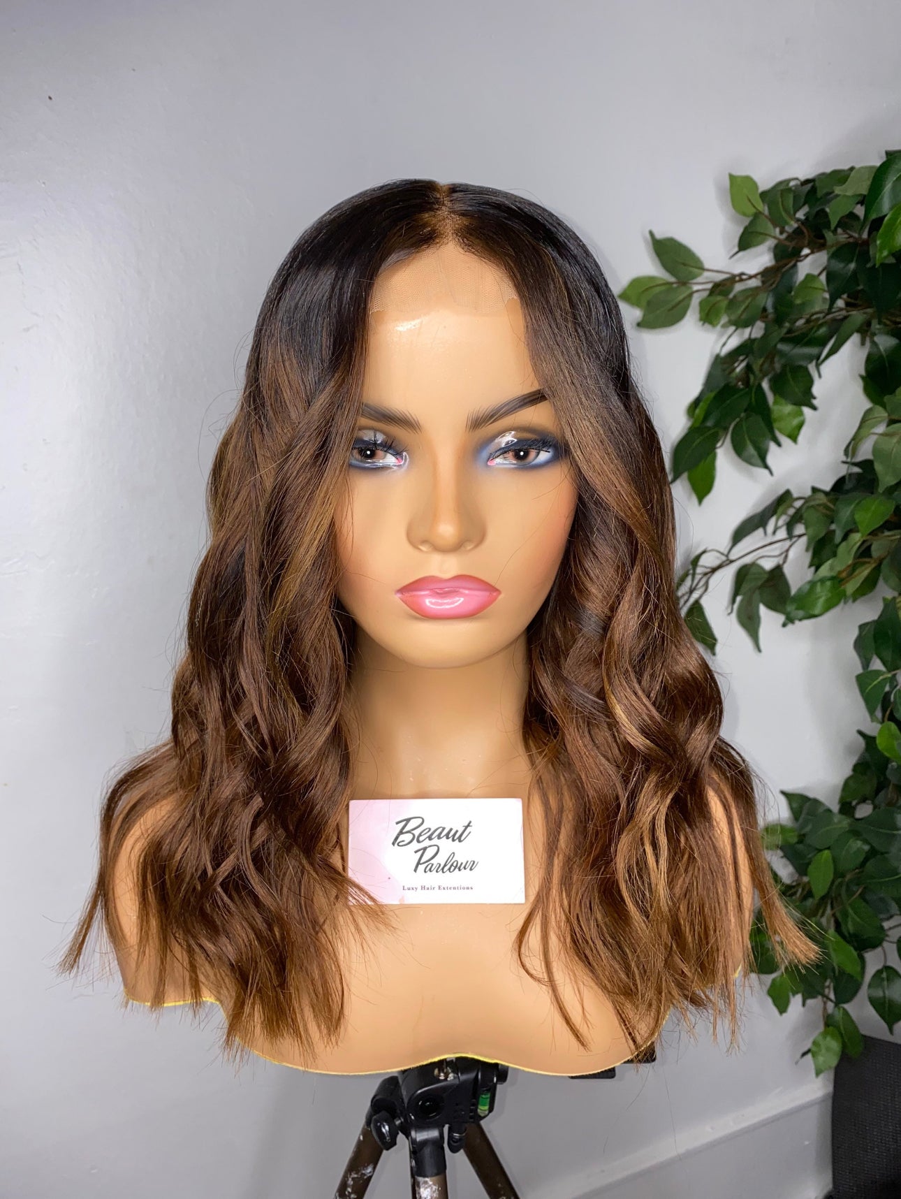 5x5 Closure Brown Ombré with Highlights