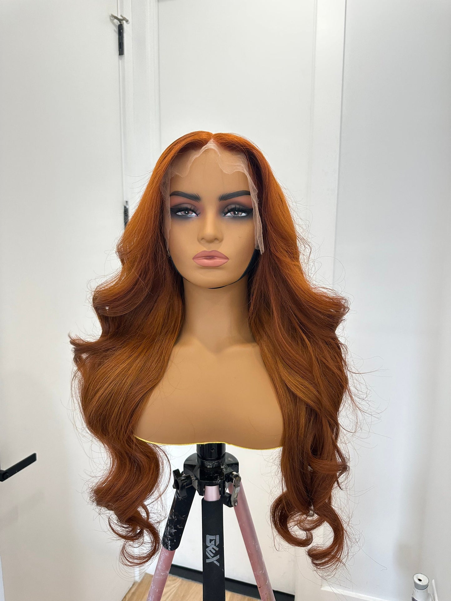 30” RAW CAMBODIAN| hair Red/GINGER Lace front