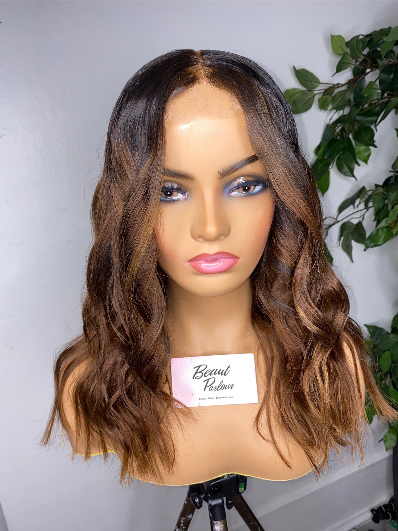 5x5 Closure Brown Ombré with Highlights