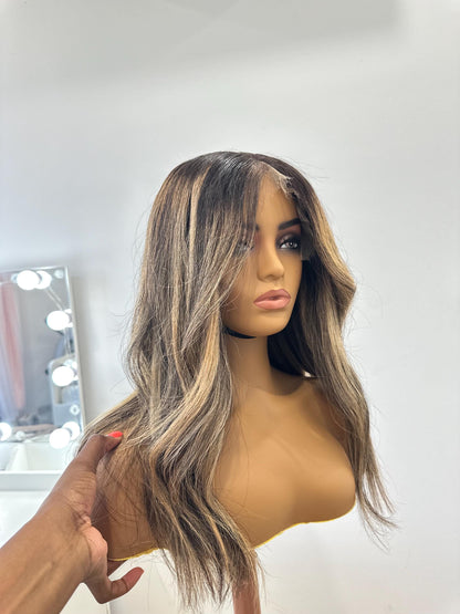 13x6 HD 14” Ash blonde highlighted Wig