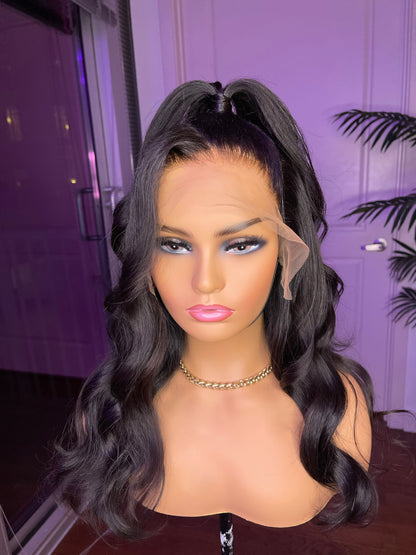 Ready to wear Half up half down 13x6 raw Cambodian hair 20inches 180% density